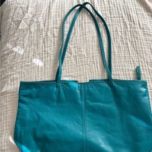 Latico East West Teal Leather Bag